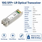 10G SFP+ LR оптический модуль 10Гбит/с 1310нм 10км одномодовый дуплексный LC DDM