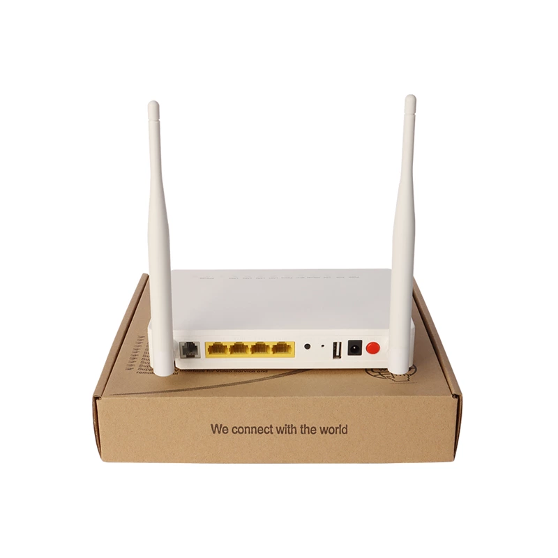 Оптический терминал F660 V8.0 / F609 V3.0 (белый корпус) с поддержкой GPON, Wi-Fi 2.4 ГГц, гигабитными/стомегабитными портами и VoIP