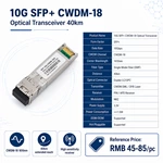 SFP+ CWDM-18 40km оптический модуль 10Гбит/с, 1270-1610нм, 40км, дуплексный LC