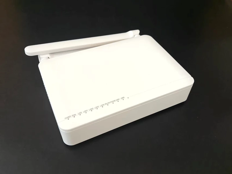 GPON/XPON-терминал AI743, оптический модем ONU с Wi-Fi 2.4 ГГц, 4 порта LAN (1GE+3FE), 2 порта POTS, 2 порта USB, CATV, поддержка VoIP, до 300 Мбит/с, 2 внешние антенны