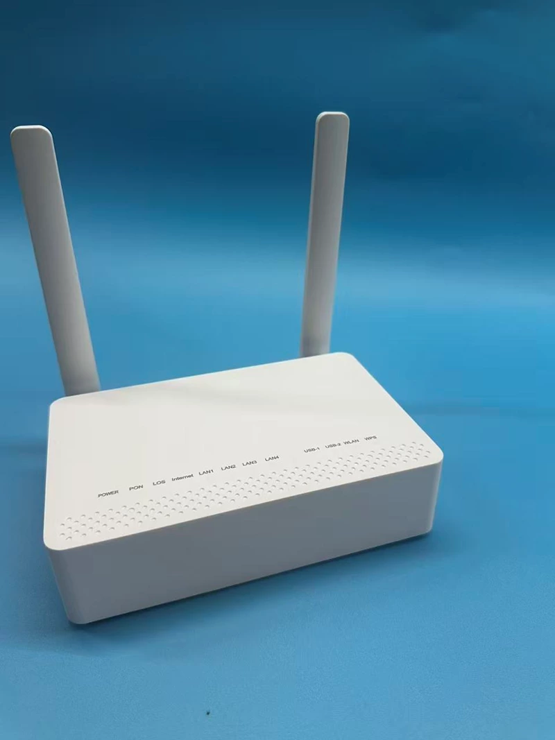 GPON/XPON-терминал Ai747-X6, оптический модем ONU с Wi-Fi 2.4 ГГц / 5.8 ГГц (Wi-Fi 6), 4 порта LAN (1GE+3FE), 2 порта POTS, 2 порта USB, CATV, поддержка VoIP, до 3000 Мбит/с, 2 внешние антенны