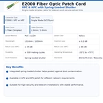 Оптический патч-корд E2000/UPC-APC симплекс одномодовый OS2 с защитной шторкой для FTTH и ЦОД, 2.0/3.0 мм