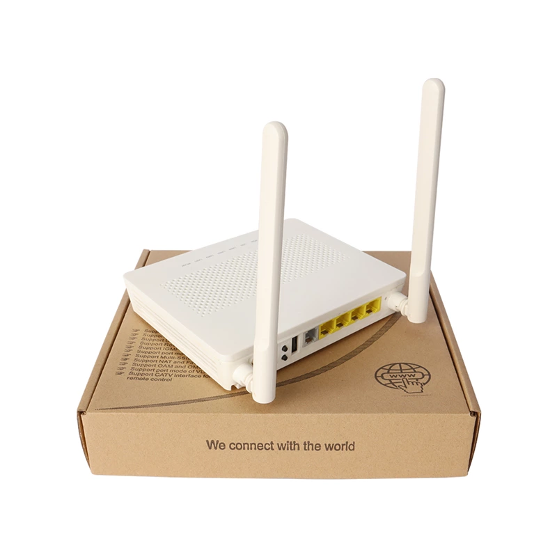 GPON/XPON-терминал H2-3, оптический модем ONU с Wi-Fi 2.4 ГГц / 5.8 ГГц, 4 порта LAN (1GE+3FE), 2 порта POTS, 2 порта USB, поддержка VoIP, до 1200 Мбит/с