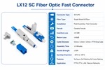 SC быстрый коннектор LX12 FTTH, SC/UPC одномодовый полевой соединитель, механическая сварка, предварительно полированный