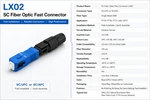 SC быстрый коннектор LX02 FTTH полевой соединитель SC/UPC SC/APC для одномодового оптоволокна