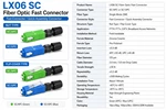 SC быстрый коннектор LX06 для FTTH, SC/APC и SC/UPC, полевой соединитель с предварительно полированным керамическим наконечником
