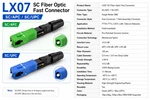 SC быстрый коннектор LX07 для FTTH, полевой соединитель SC/APC и SC/UPC, быстрый монтаж без сварки