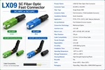 SC быстрый коннектор LX09 для FTTH, полевой соединитель SC/APC SC/UPC, быстрый монтаж без сварки
