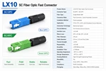 SC быстрый коннектор LX10 для FTTH | Полевой соединитель SC/APC SC/UPC, одномодовый, механическая сварка