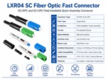 SC быстрый коннектор LXR04 для FTTH, полевой соединитель SC/APC и SC/UPC, быстрый монтаж, одномодовый