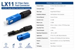 SC быстрый коннектор LX11 SC/UPC одномодовый полевой соединитель для FTTH, быстрый монтаж без сварки